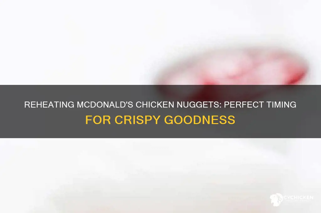 how long should you reheat mcdonald