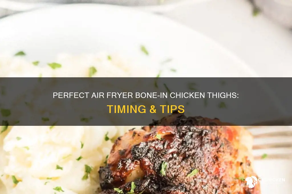 how long to airfry bone in chicken thighs