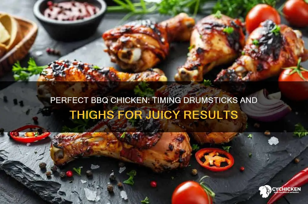 how long to bbq chicken drumsticks and thighs