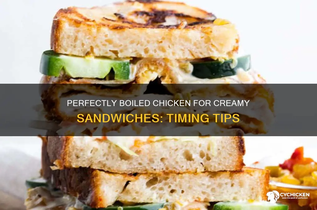how long to boil chicken for creamed chicken sandwiches