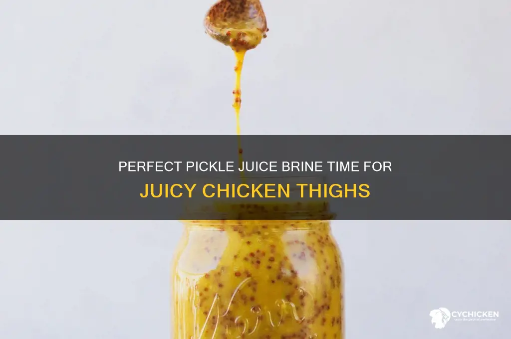 how long to brine chicken thighs in pickle juice