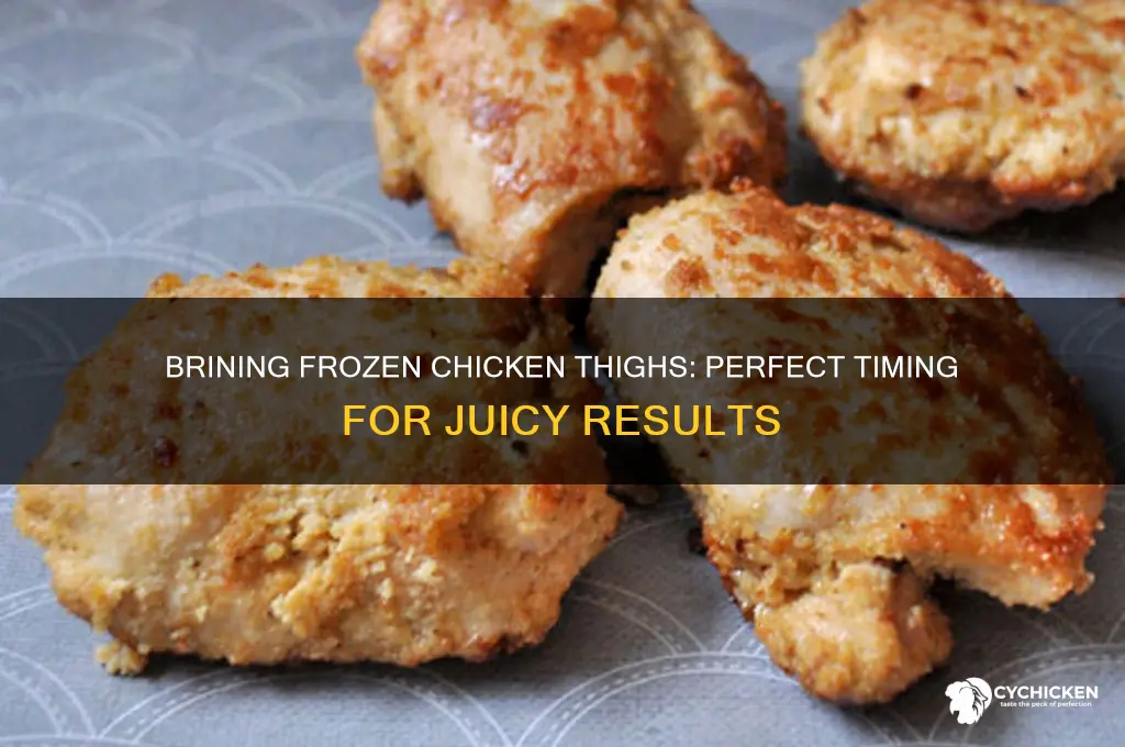 how long to brine frozen chicken thighs