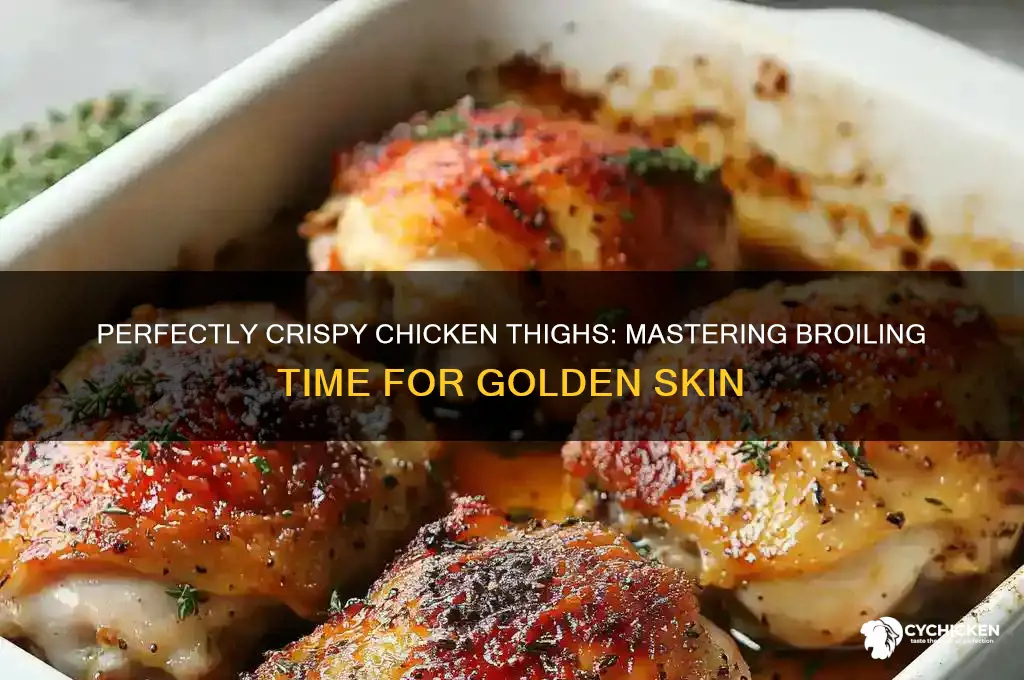 how long to broil chicken thighs for crispy skin