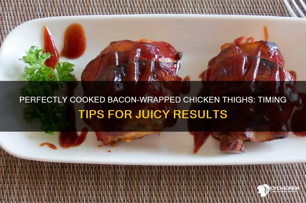 how long to cook bacon wrapped chicken thighs