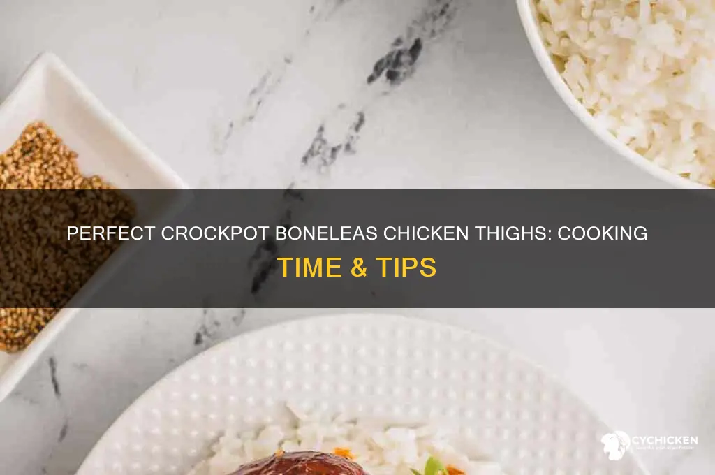 how long to cook boneleas chicken thighs in crockpot