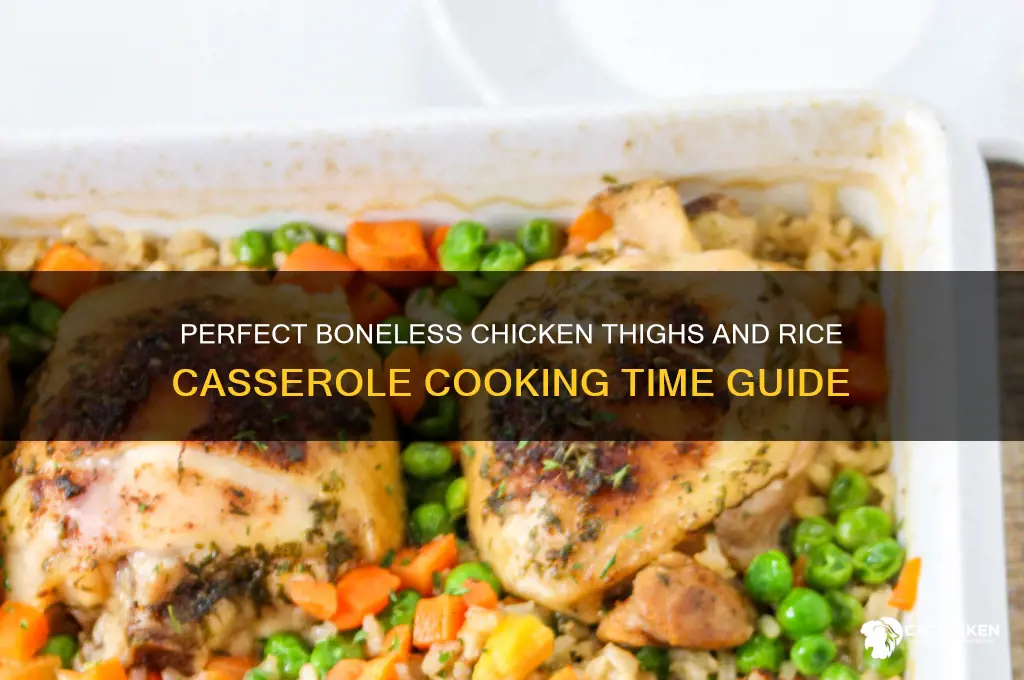 how long to cook boneless chicken thighs and rice casserole