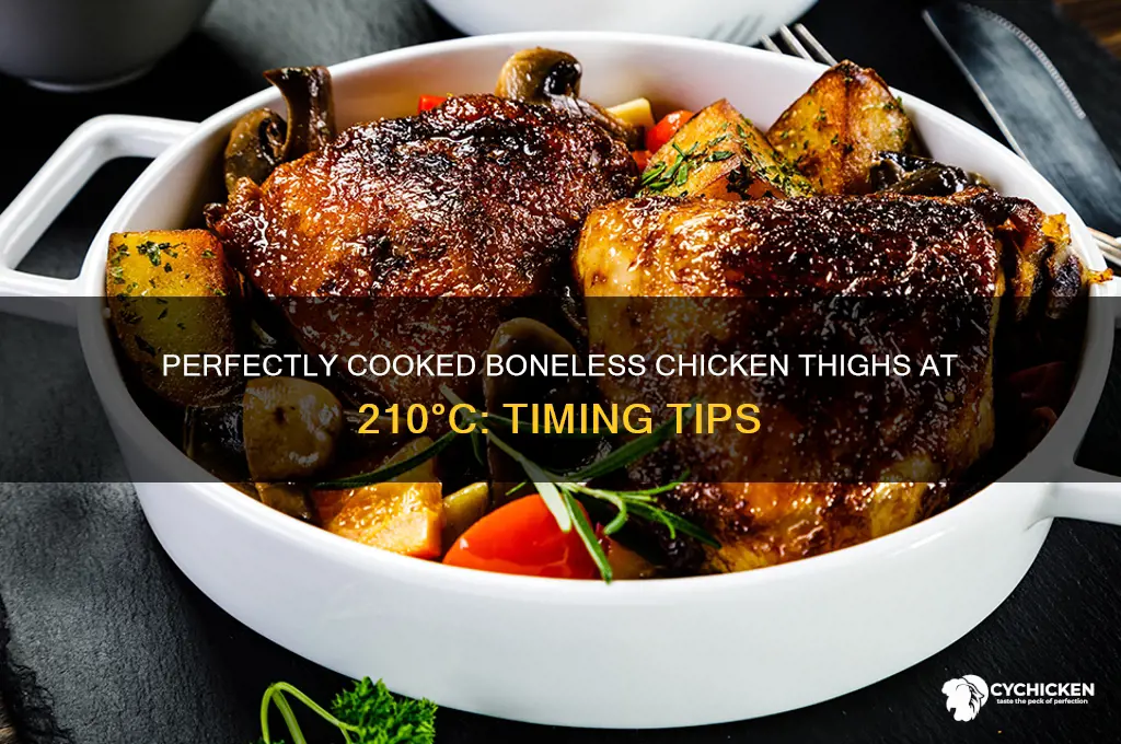 how long to cook boneless chicken thighs at 210 c