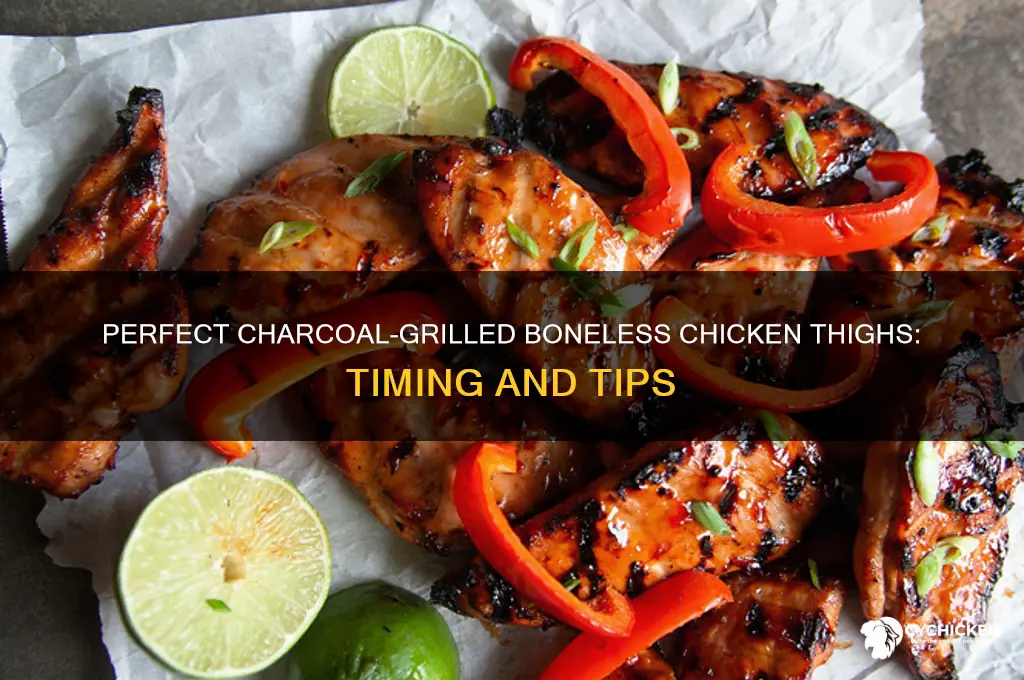 how long to cook boneless chicken thighs on charcoal