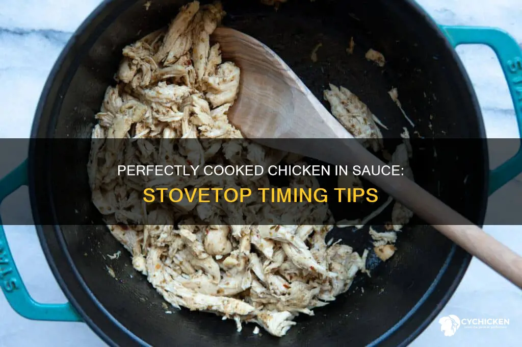 how long to cook chicken in sauce on stove
