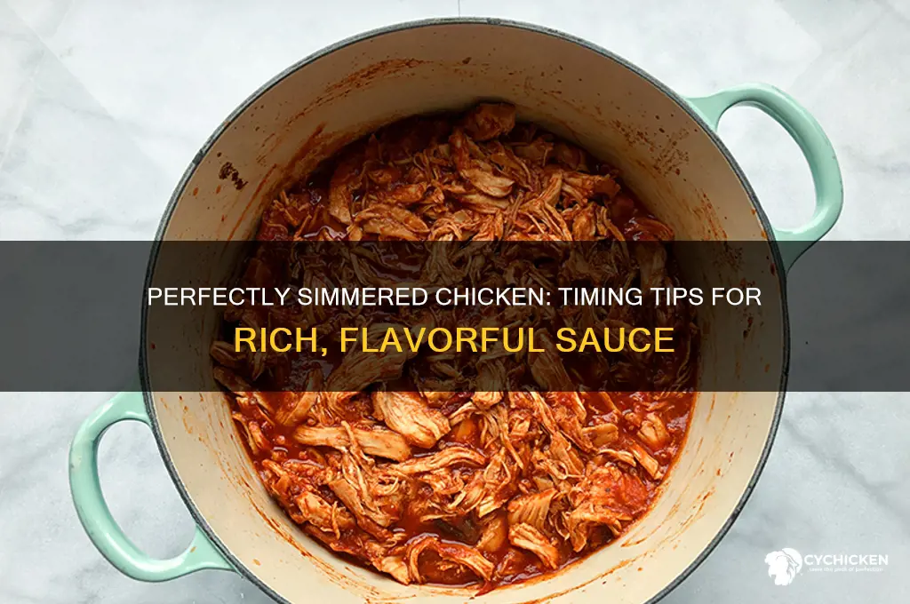 how long to cook chicken in simmer sauce