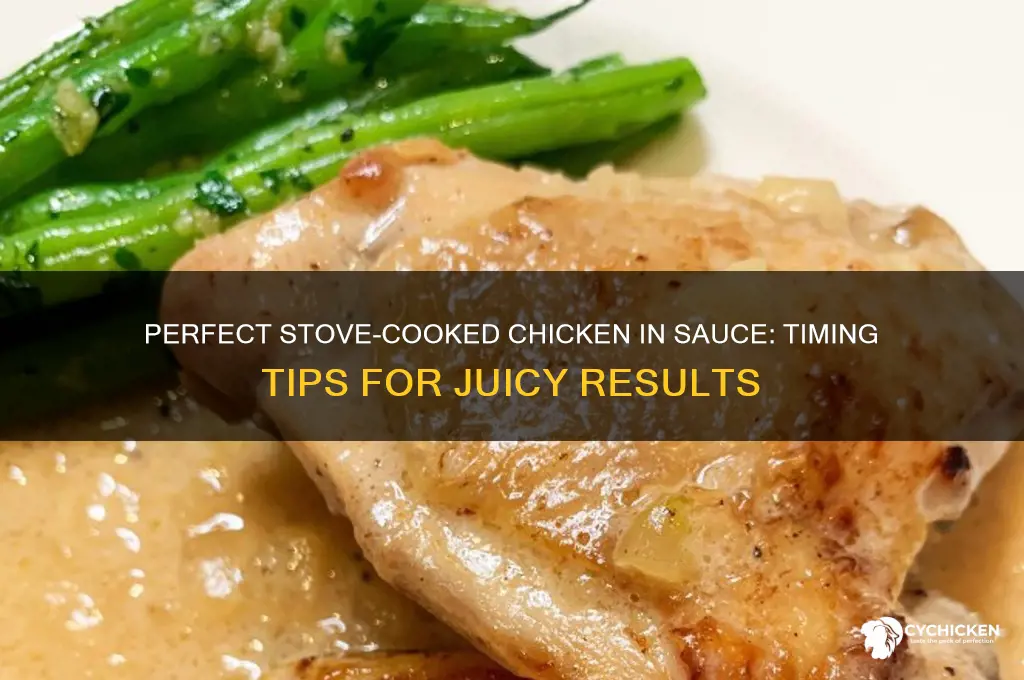 how long to cook chicken on stove in sauce