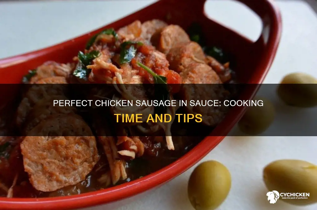 how long to cook chicken sausage in sauce