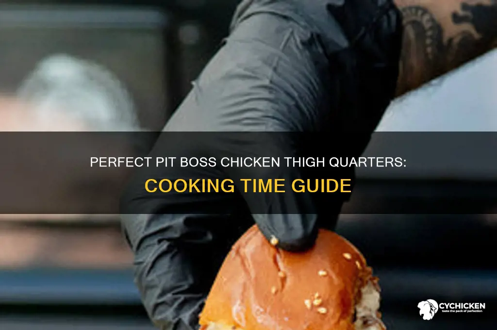 how long to cook chicken thigh quarters on pit boss
