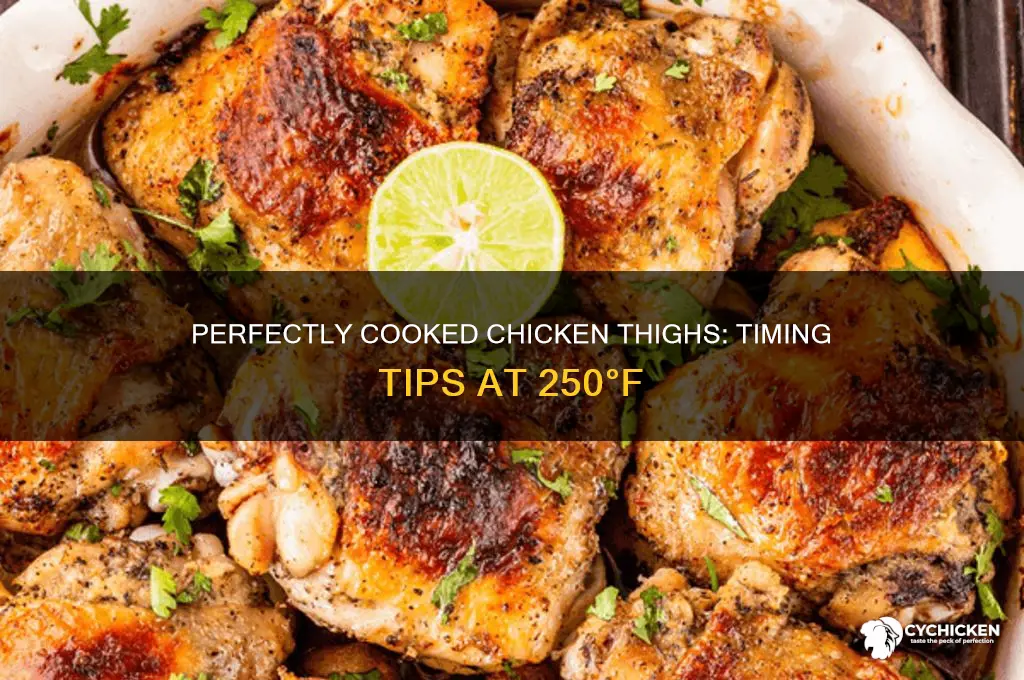 how long to cook chicken thighs at 250