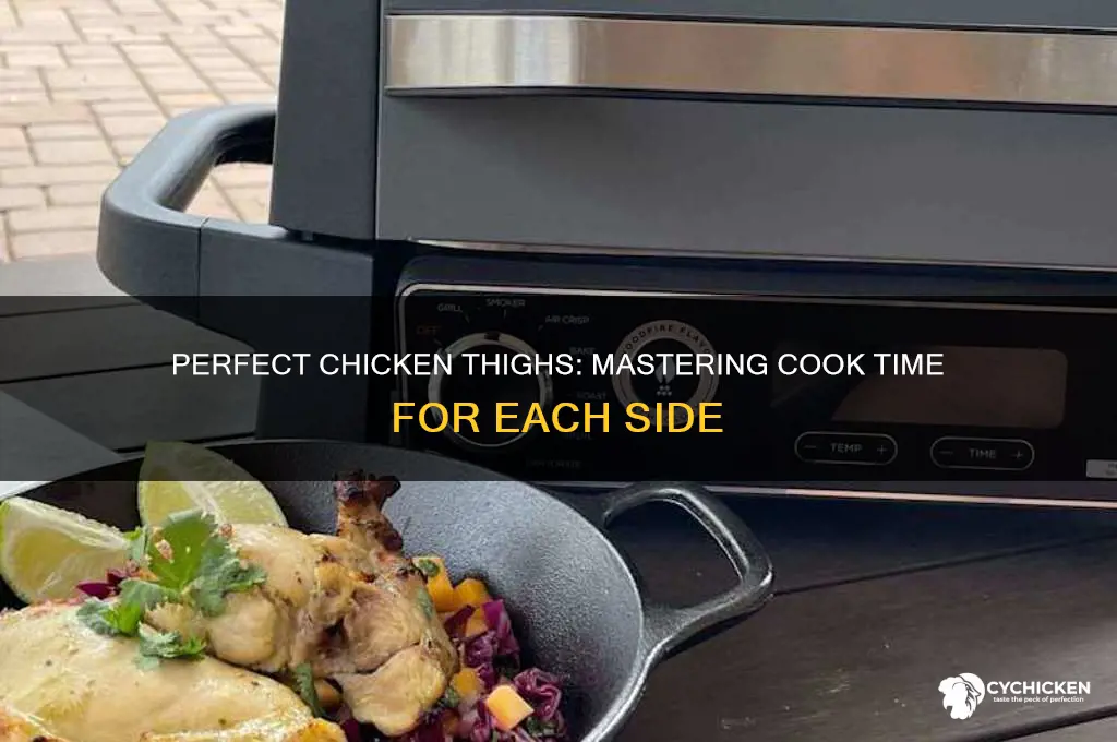 how long to cook chicken thighs each side