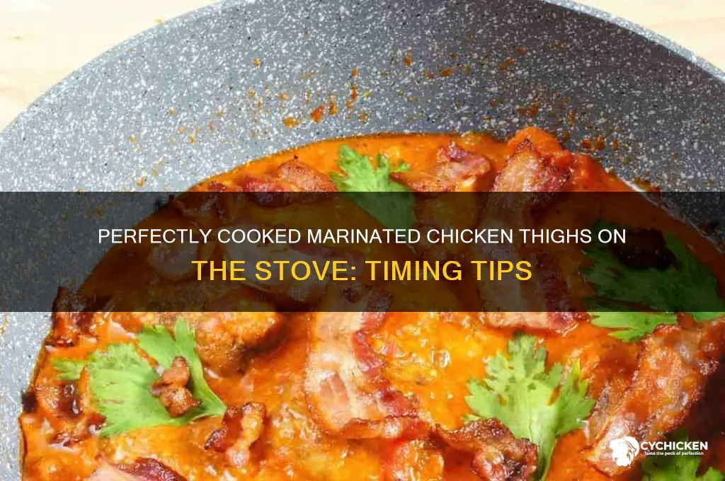 how long to cook chicken thighs marinated on stove