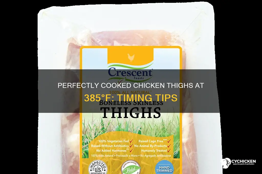 how long to cook chicken thighs on 385