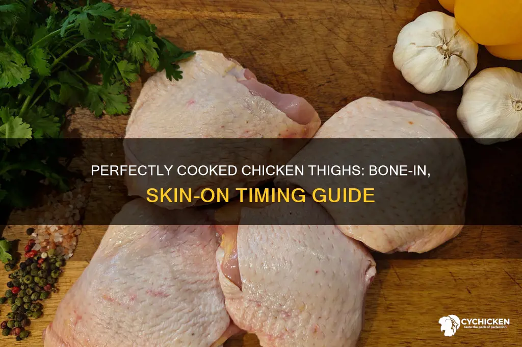 how long to cook chicken thighs with bone and skin