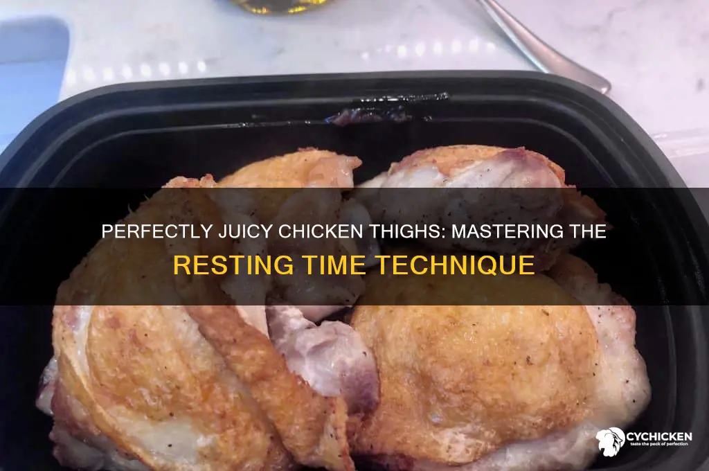 how long to let chicken thighs rest