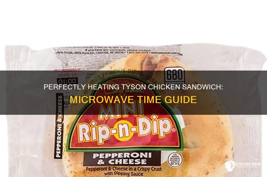 how long to microwave tyson chicken sandwich