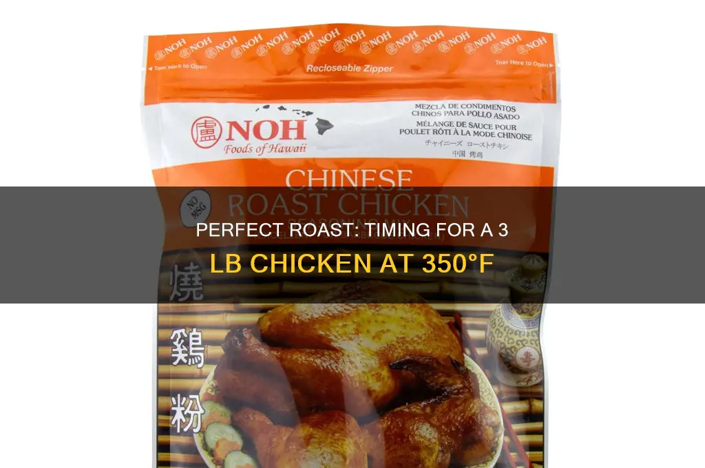 how long to roast 3 lb chicken at 350