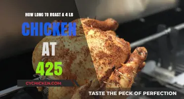 Perfect Roast: 4 lb Chicken at 425°F Timing Guide