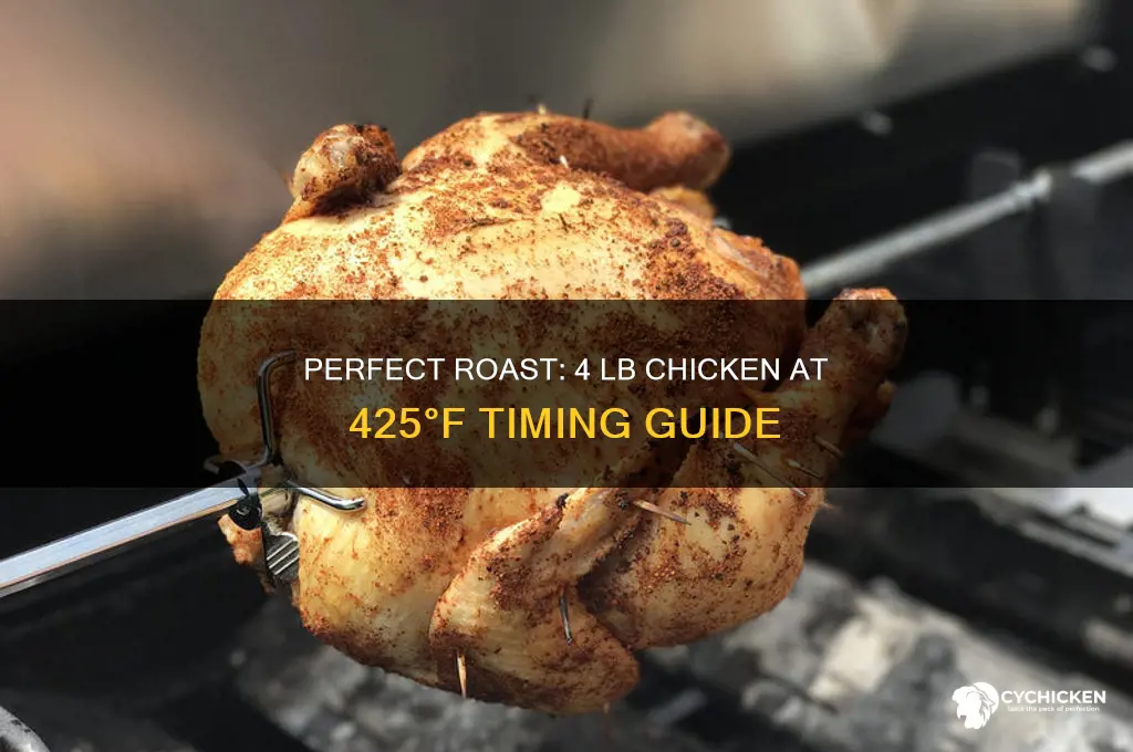 how long to roast a 4 lb chicken at 425