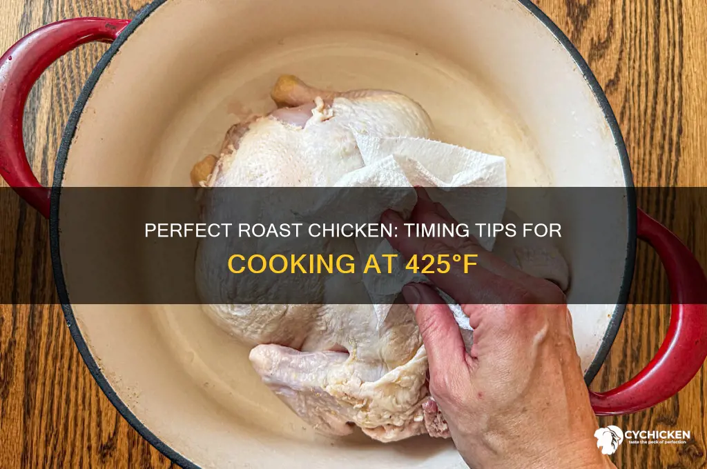 how long to roast a chicken at 425 per pound