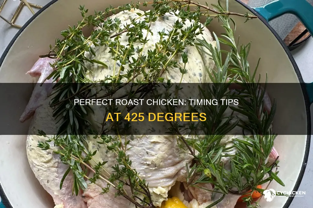 how long to roast a whole chicken at 425 degrees
