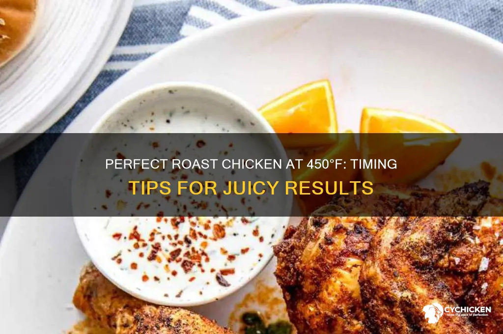 how long to roast chicken 450