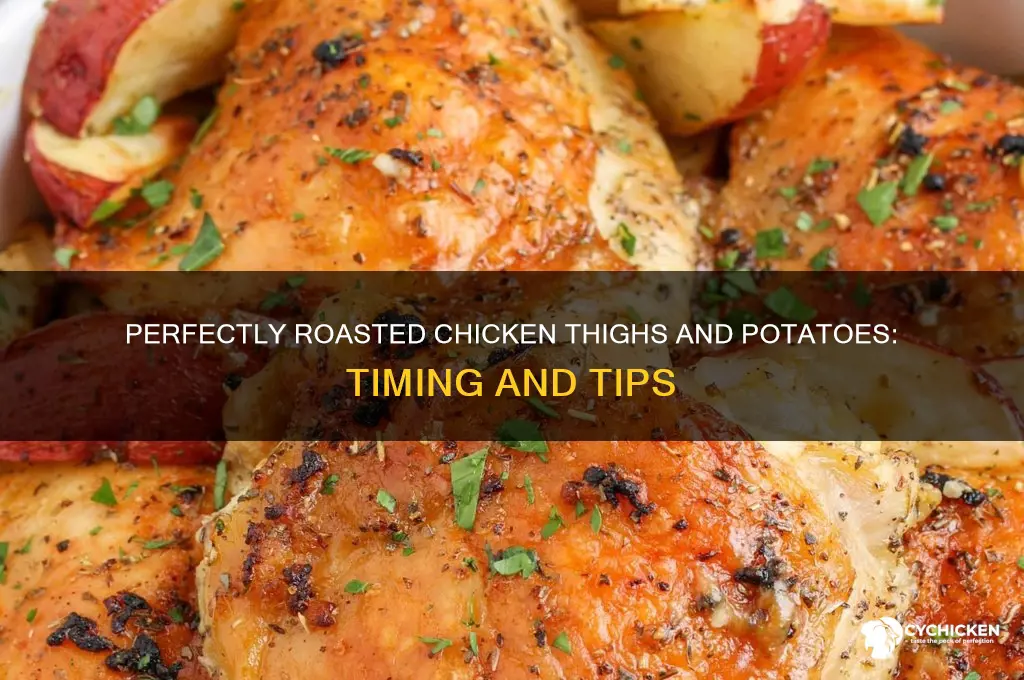 how long to roast chicken thighs and potatoes