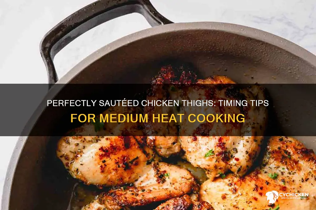 how long to saute chicken thighs on medium