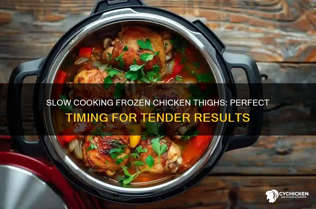 how long to slow cook frozen chicken thighs