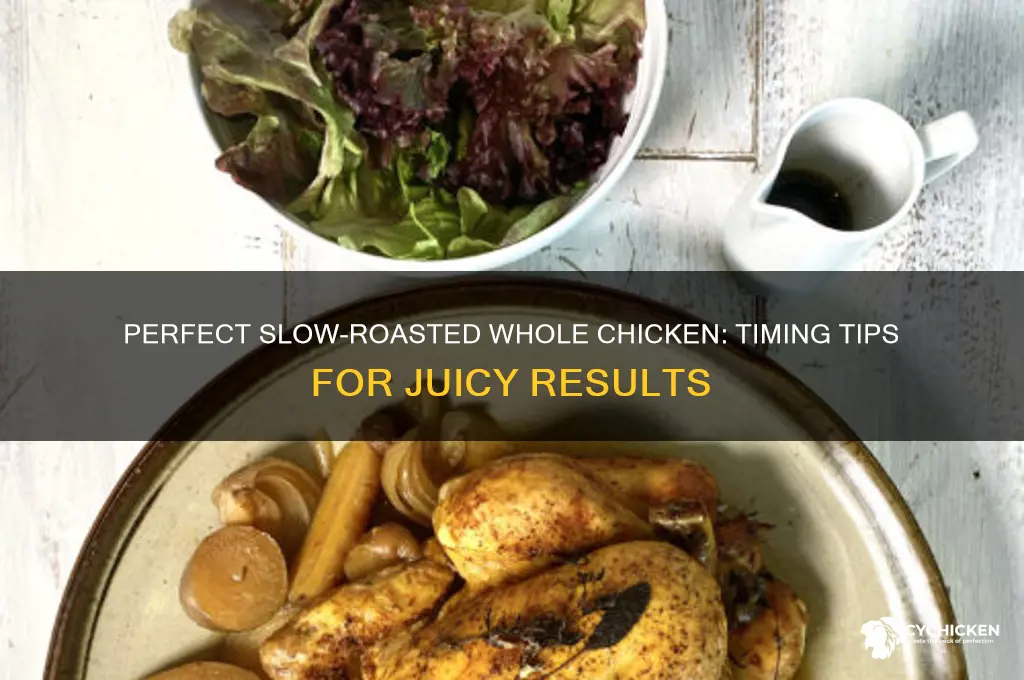 how long to slow roast a whole chicken