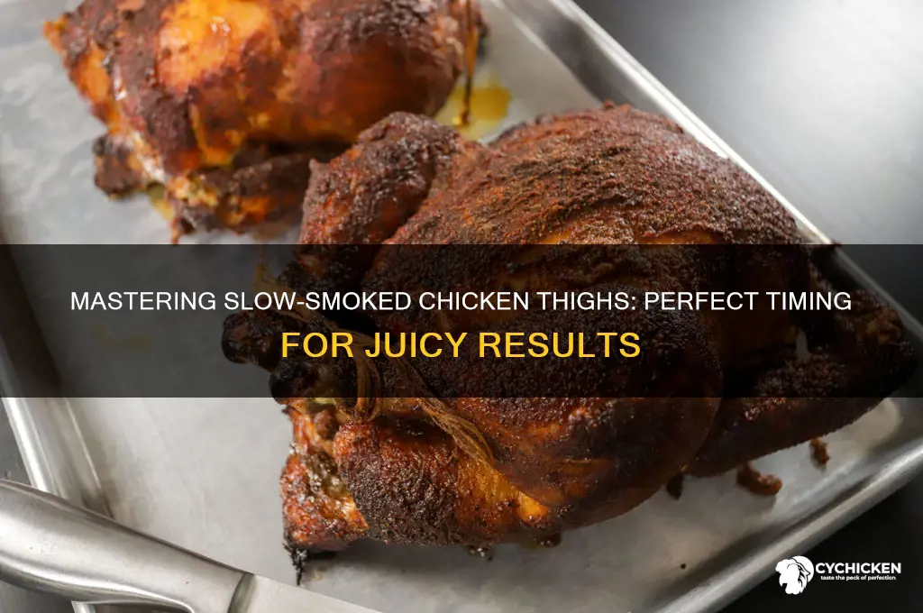 how long to slow smoke chicken thighs