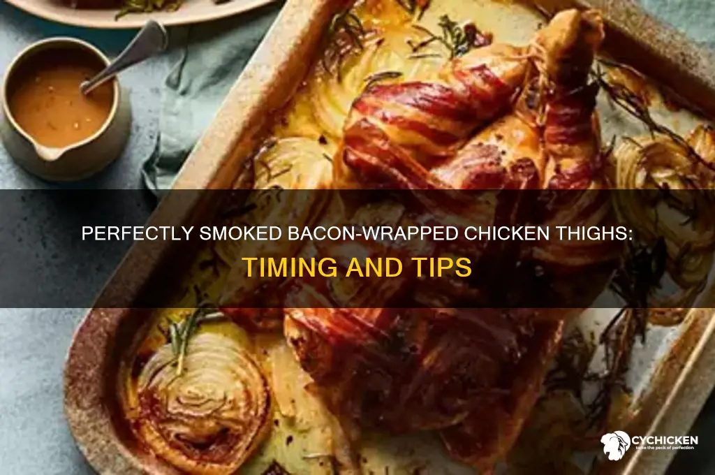 how long to smoke bacon wrapped chicken thighs