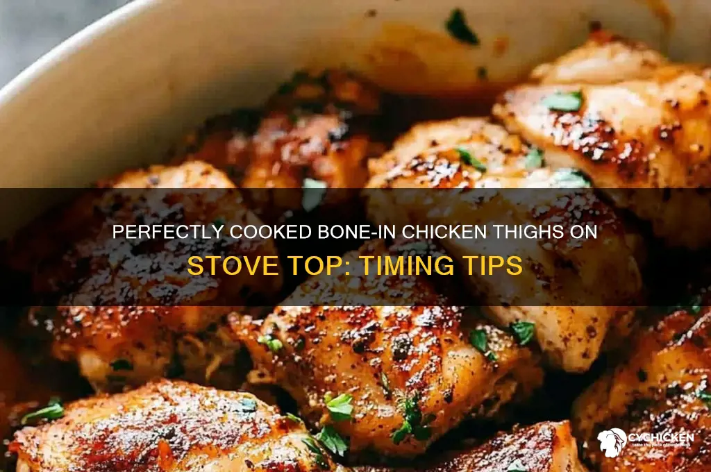 how long to stove top cook bone in chicken thigh