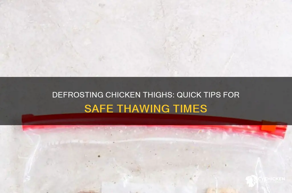 how long will it take two chicken thighs to defrost