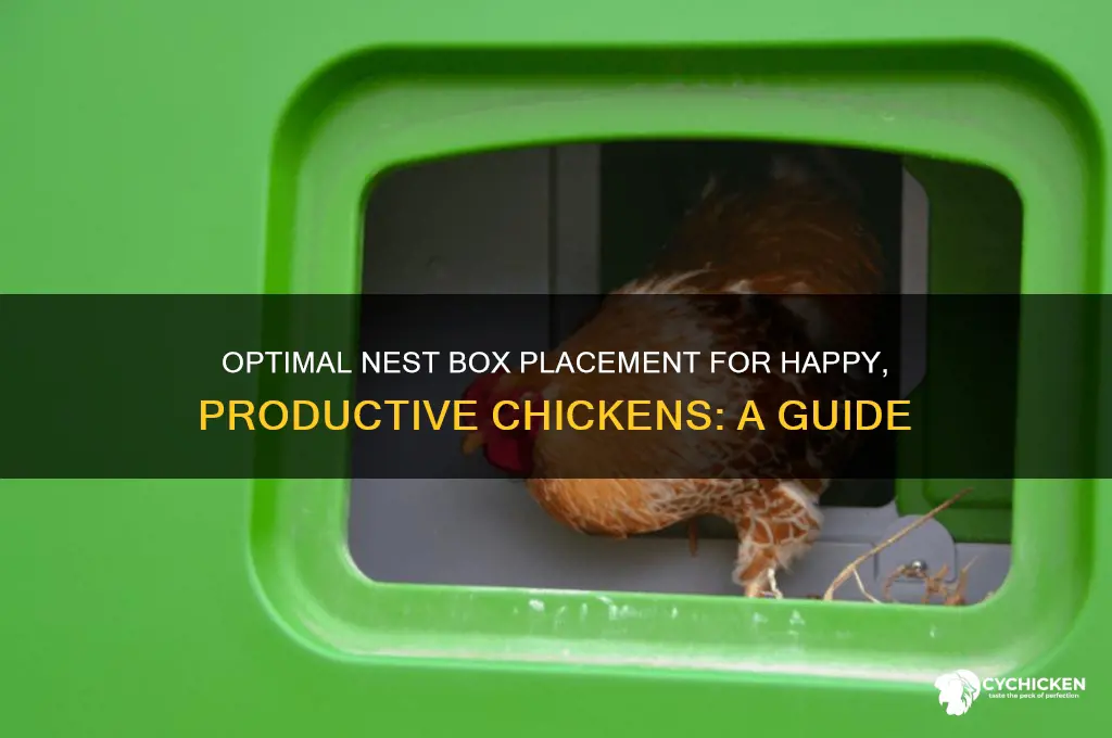 how low may i place chicken nest box