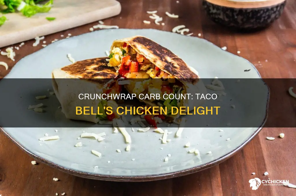 how m anmy carbs in a taco bell chicken cruchwrap