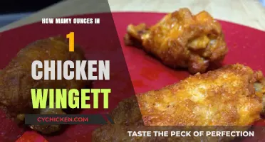 Chicken Wingette Ounces: Uncovering the Exact Measurement in One Piece