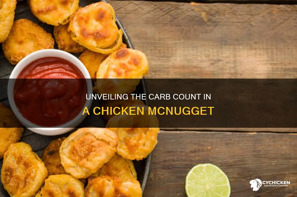 how manr carbd in a chicken mcnugget