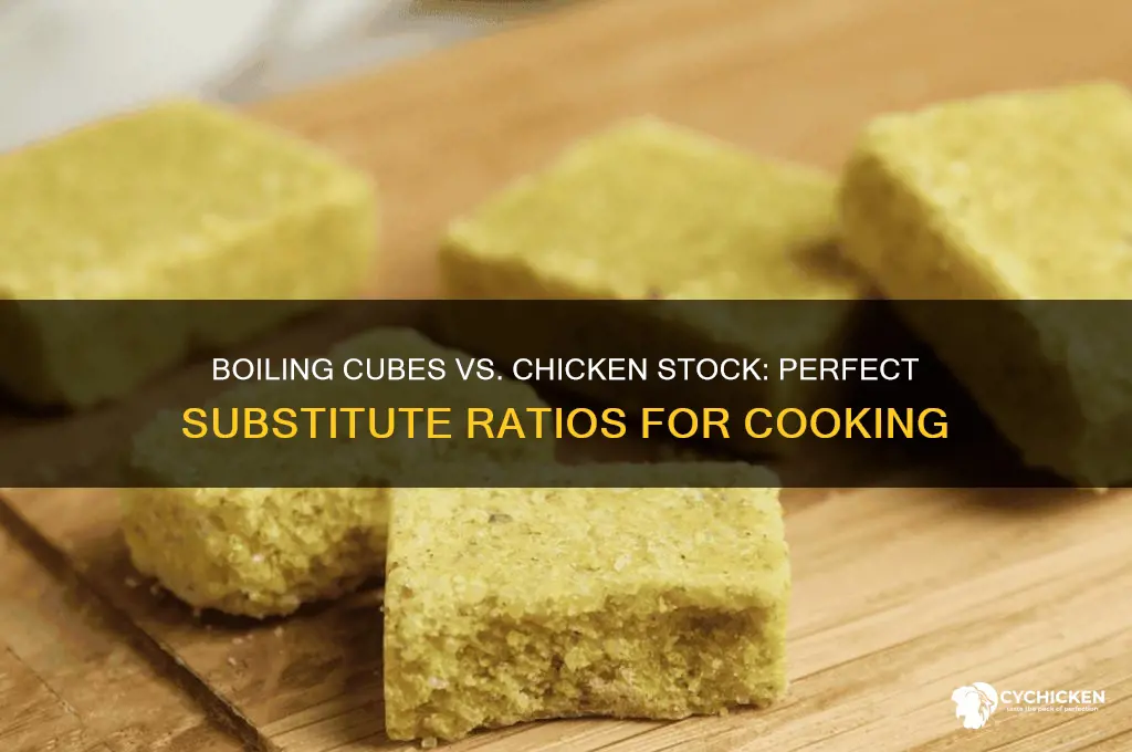 how many boiling cubes instead of chicken stock