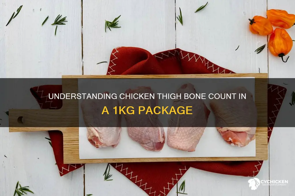 how many bone in chicken thighs in 1kg