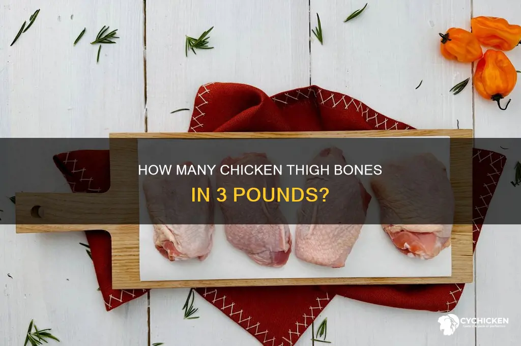 how many bone in chicken thighs is 3 lbs