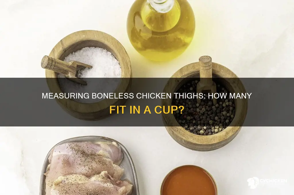how many boneless chicken thights in a cup