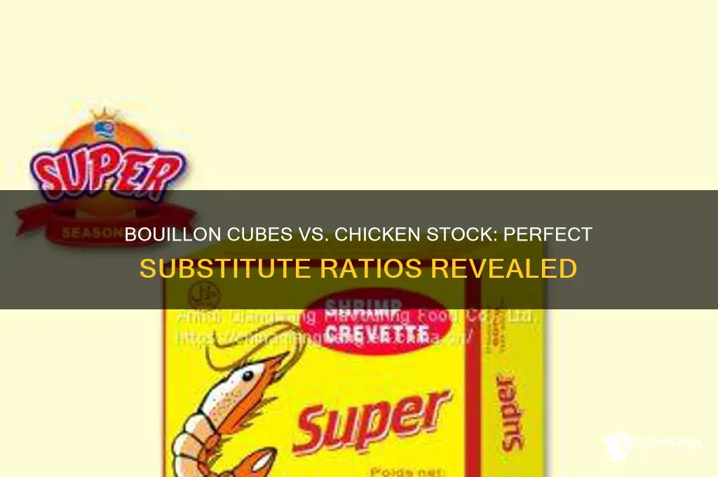 how many bouillon cubes instead of chicken stock
