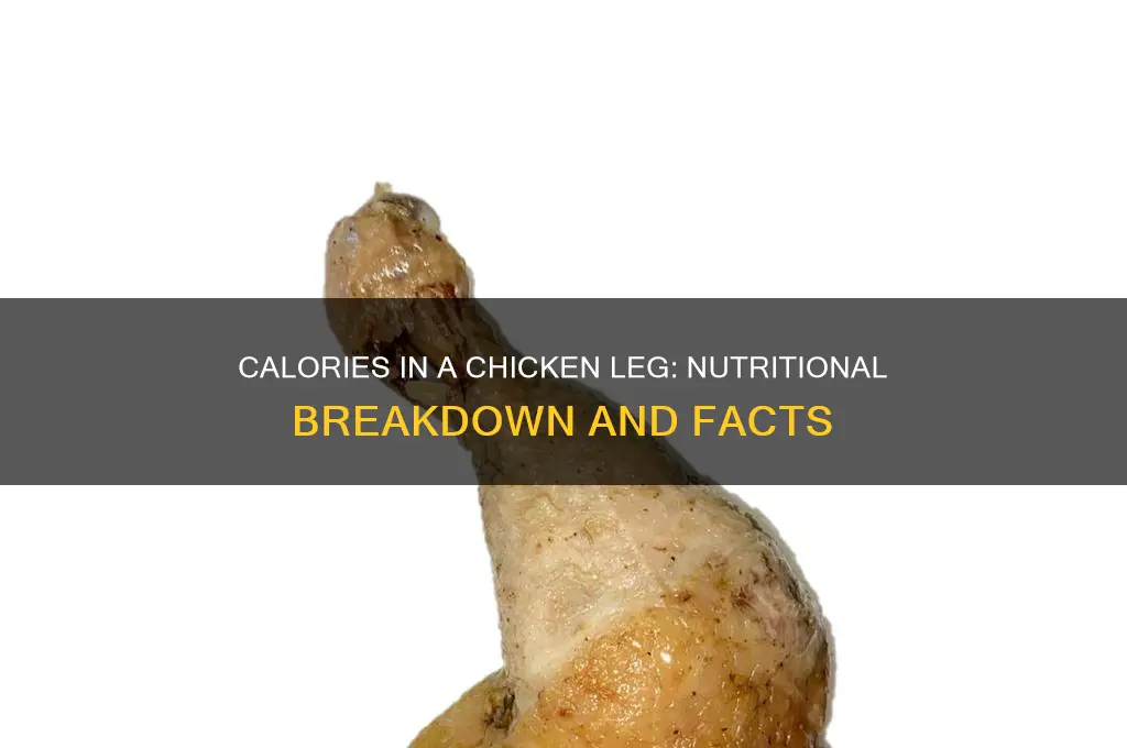 how many cal in a chicken leg