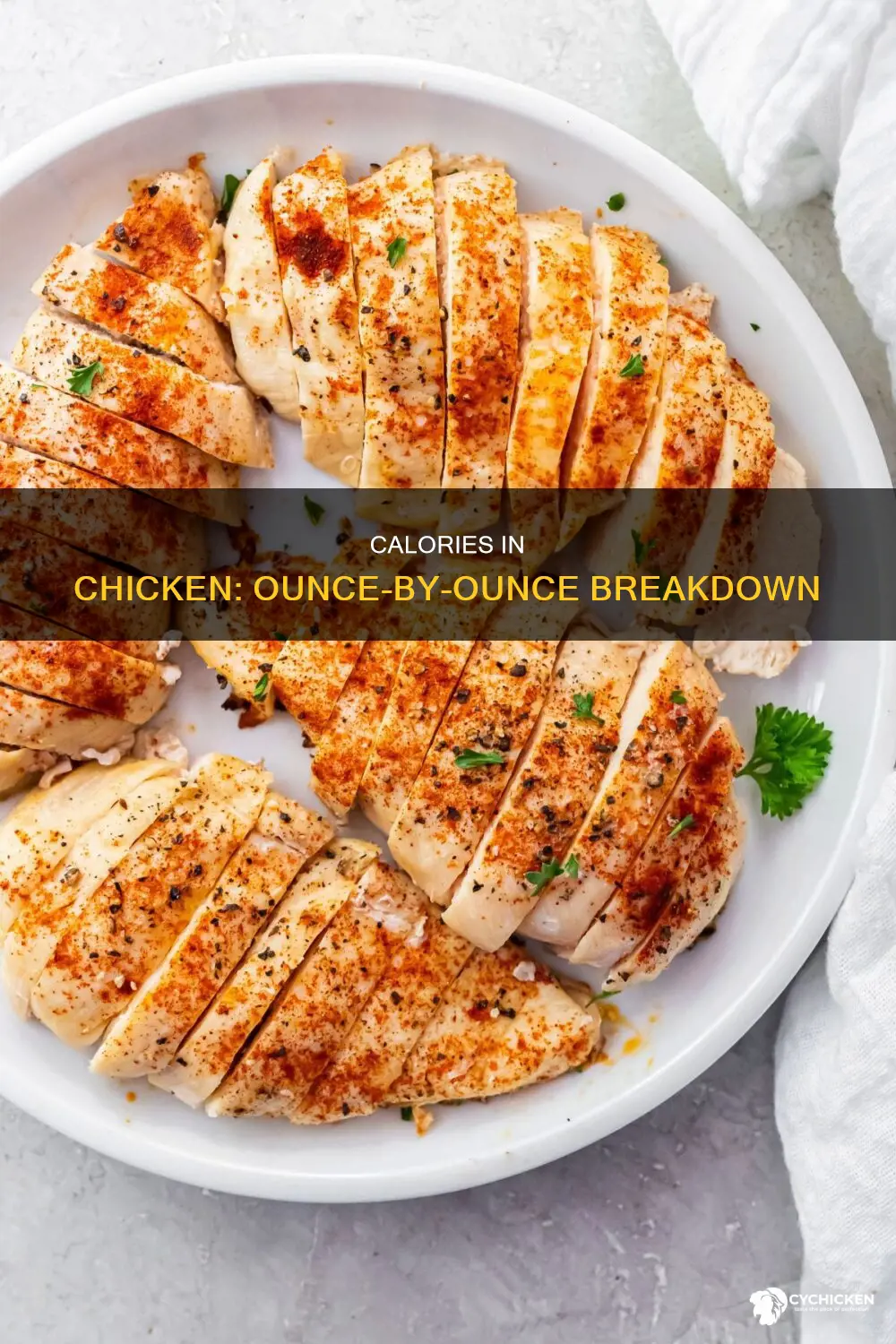 how many calies are in one ounce of chicken