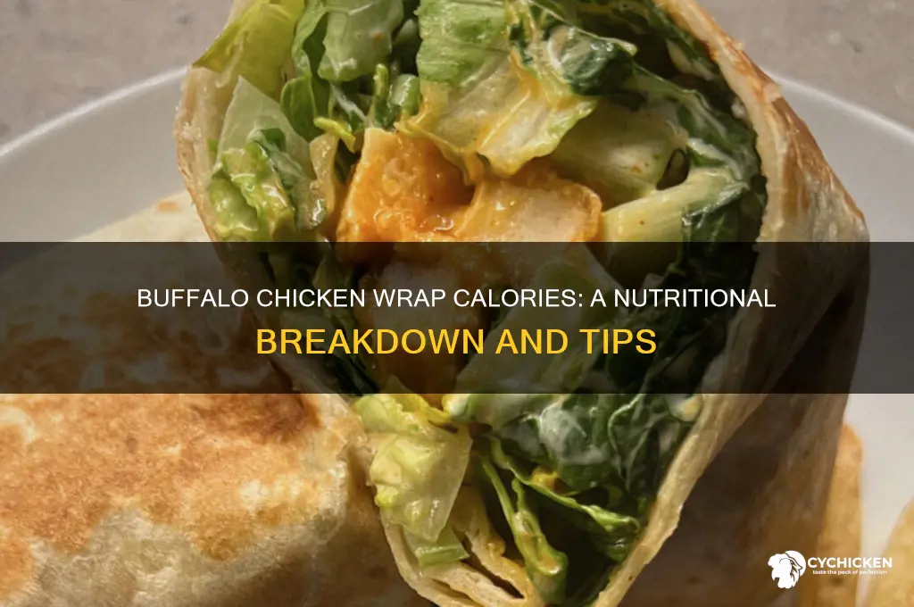 how many callories are in bafallow chicken wrap